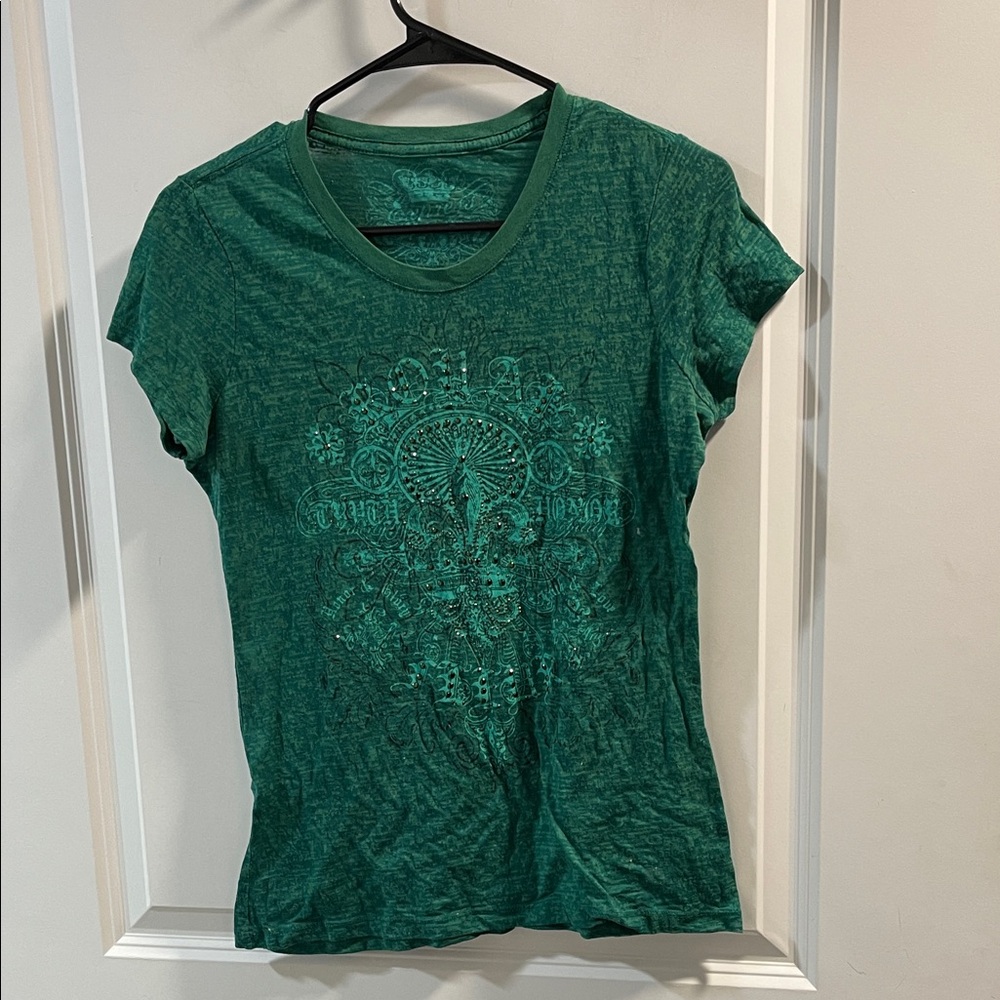 Express Green Graphic Short Sleeve Tee